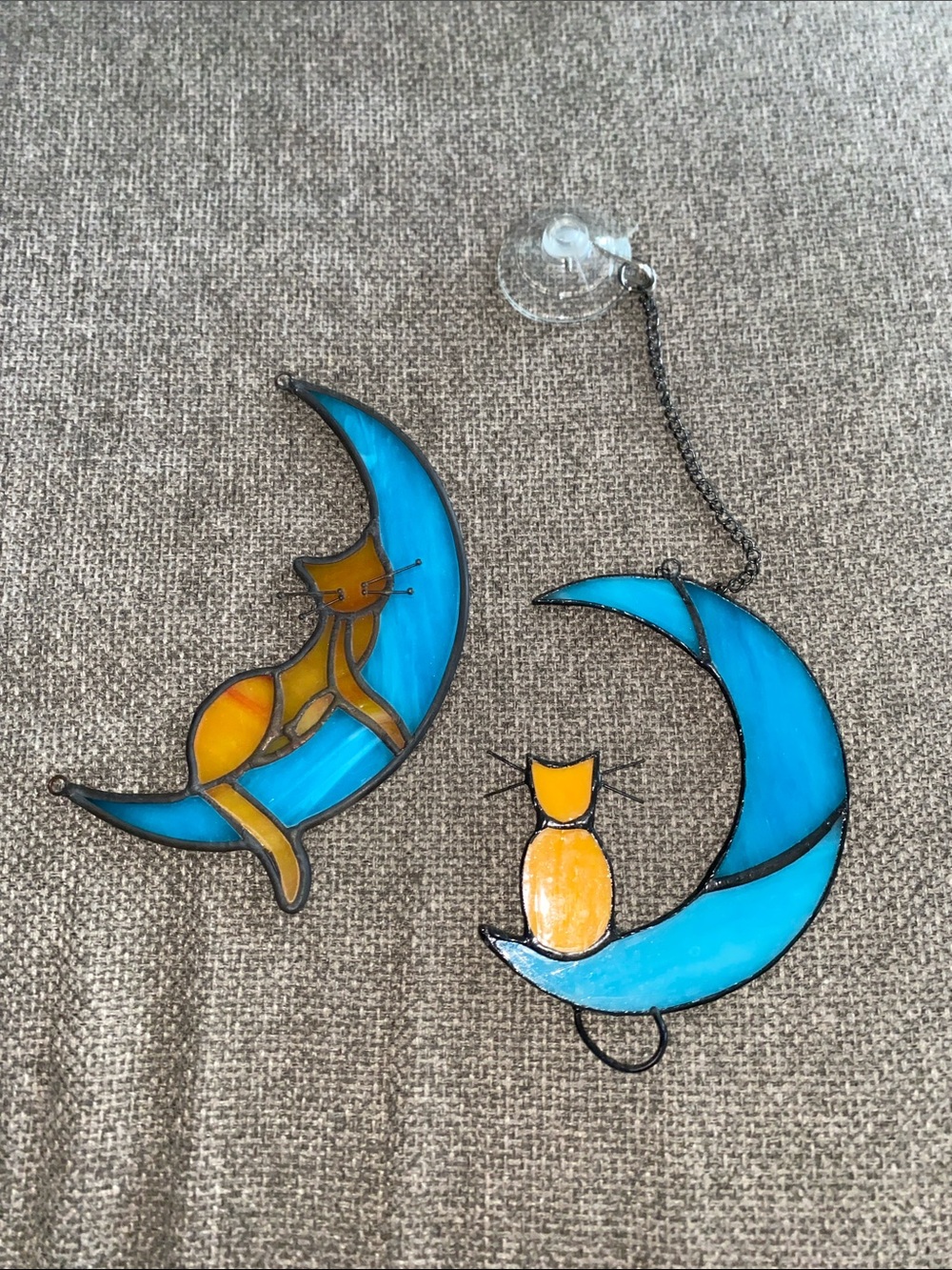 Pair of Stained Glass Suncatchers